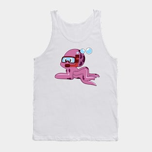 Octopus as Diver with Snorkel Tank Top